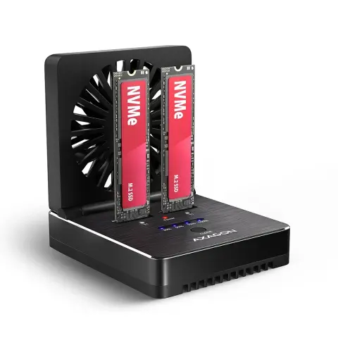 AXAGON dual M.2 NVMe SSD CLONE MASTER dok USB-C ADSA-M2C22