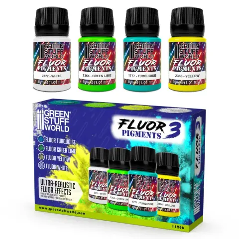 GREEN STUFF WORLD Fluor pigment készlet 4 darabos 30ml GSW11286