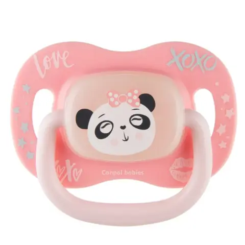 CANPOL BABIES Exotic Animals Szilikon cseresznye alakú cumi 0-6hó - panda