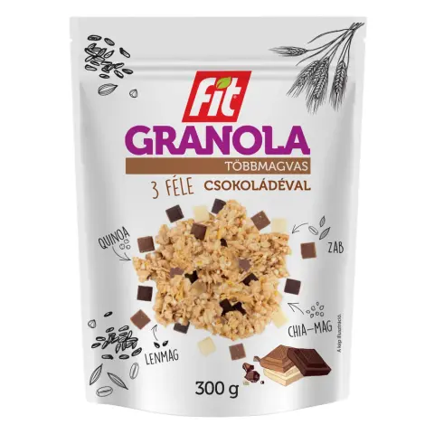 Fit granola with three kinds of chocolate 300 g 102917