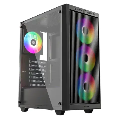 ID-COOLING Számítógépház ablakos 4x12cm A-RGB ATX USB3.0 fekete WARE 310 ARGB