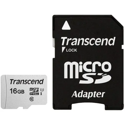 TRANSCEND 300S 16GB MicroSDHC 45 MB/s TS16GUSD300S-A