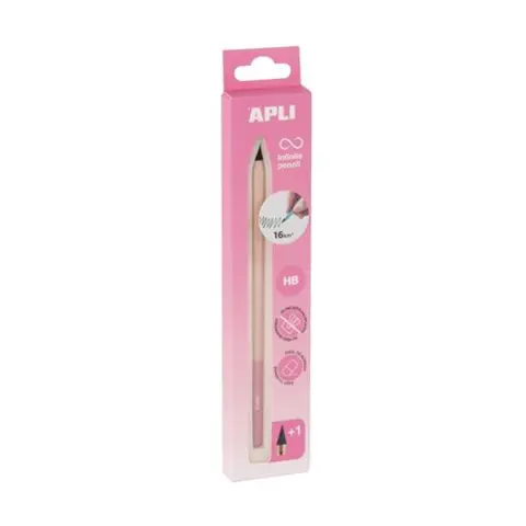 APLI Infinite Töltőceruza HB hatszögletű csereheggyel pink