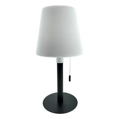 TUNGSRAM Asztali lámpa napelemes 5W 450lm 3000K 3xDIMM USB-C IP54 fekete-fehér TG-011