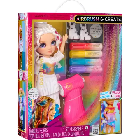 MGA ENTERTAINMENT Rainbow High Airbrush & Create baba lila szemű változat 543350-EUC