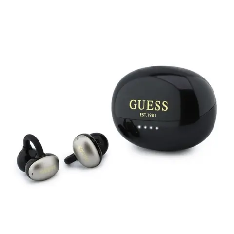 CG MOBILE GUESS METALLIC FINISH CLASSIC TWS Bluetooth earbuds black GUTWSOL3MEGK