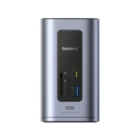 BASEUS Type-C HUB 12in1 4xUSB+3xType-C+RJ45+2xHDMI+TF/microSD 100W sötétszürke B00568103813-00