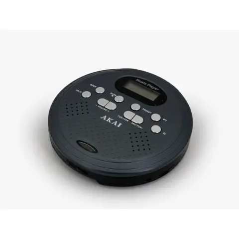 AKAI Hordozható Bluetooth CD-lejátszó FM rádióval és hangszórókkal ACDP-200PLUS