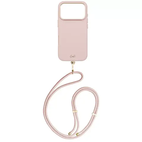 UNIQ Coehl Mirelle MagSafe tok Apple iPhone 17 Pro Max / iPhone 18 Pro Max crossbody rózsaszín-arany SP115756