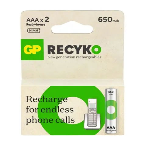 GP ReCyko mikro ceruza akku (AAA) 650mAh 2db GPRCK65AAA680C2