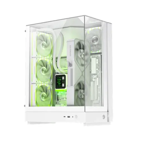 GAMEMAX Case M-ATX windowed side panel tempered glass white T20 WH
