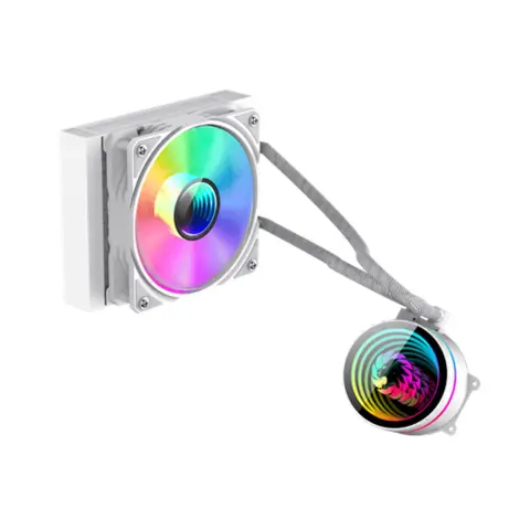 GAMEMAX CPU Liquid Cooler 120mm ARGB LED Fehér ICEBURG 120 WT
