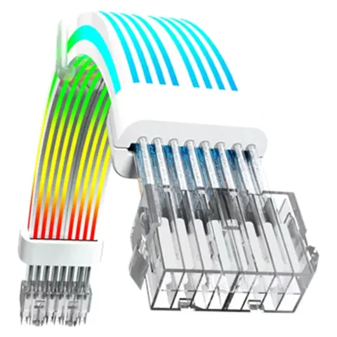 GAMEMAX Power extension cable 8 pin - 8 pin connector 30cm White VGA/CPU 2x8PIN-W