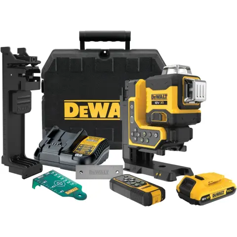 DEWALT Akkumulátoros multivonalas lézeres szintező 3x360° 18V DCLE34035D1-QW