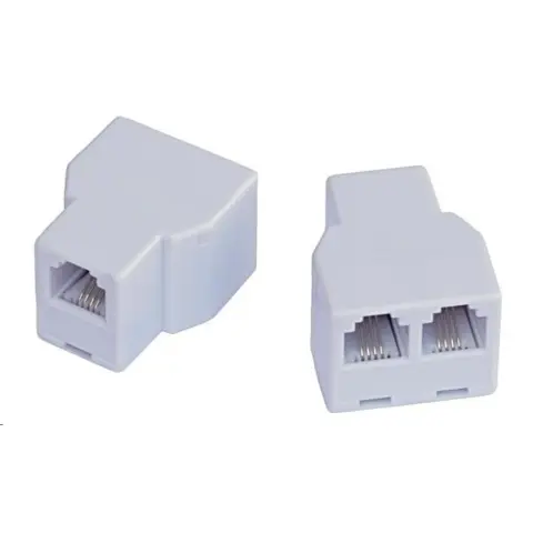 RJ11 Splitter White 3cm DVOJSP6/4