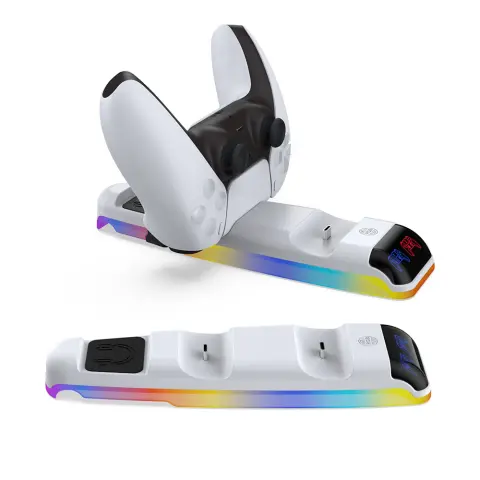 DOBE PS5 dual charging station white RGB TP5-3597