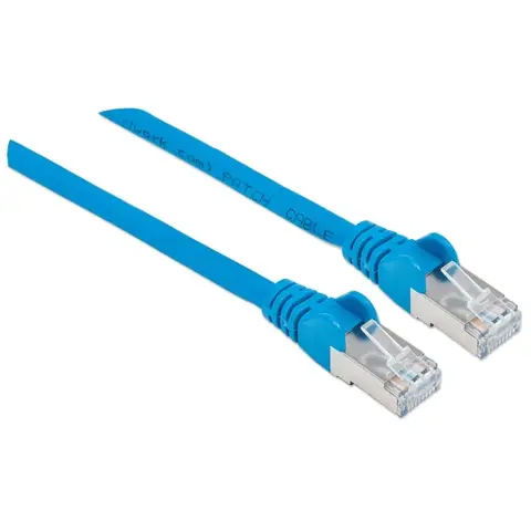 MANHATTAN Patch kábel S/FTP Cat7 Cat6A moduláris csatlakozóval 30m kék KABMH741262