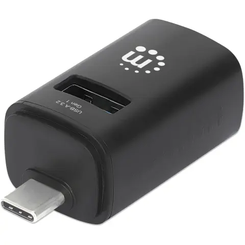 MANHATTAN 3-Port USB 3.0/2.0 Type-C Combo Mini Hub Black 180993