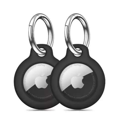 TECH-PROTECT Rough Apple AirTag / AirTag 2 tok fekete 2db SP116117