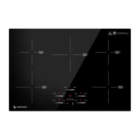 AMZCHEF Induction cooktop 5 zones 9500W built-in black CE-FS-I95S-GFFDD0