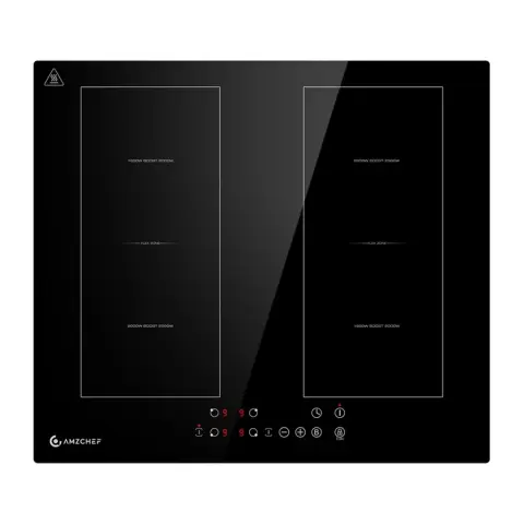 AMZCHEF Induction cooktop 4 cooking zones FlexZone 7200W black CE-FS-I72S-FFDD06