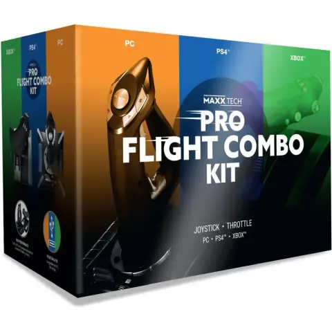 MAXX TECH Pro Flight joystick and throttle set black MT705268