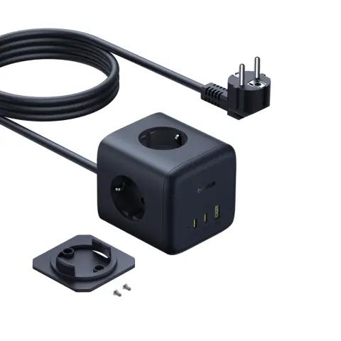 BASEUS ENERFILL FA11 power strip 3 AC+USB+2 Type-C 67W GaN6 150cm black 174194 E00082100123-00