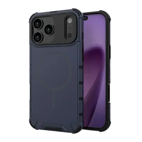 GIGAPACK Defender műanyag tok légpárnás sarokkal MagSafe Apple iPhone 17 Pro / iPhone 18 Pro sötétkék GP-191633