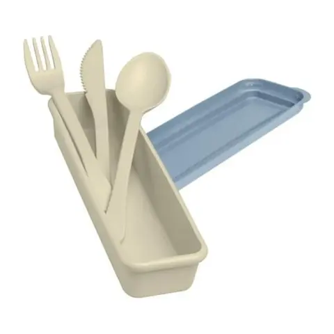 EXACOMPTA Cutlery set in holder 3-piece beige EX59109I