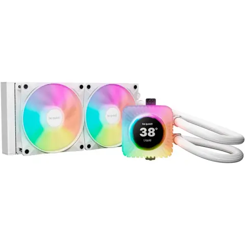 BE QUIET! Light Loop IO LCD 240mm AIO vodno hlajenje bela BW035