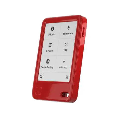 LEDGER WALLET Nano Gen 5 Recovery Key-vel Cseresznyepiros nanog5-red-rk-enfres