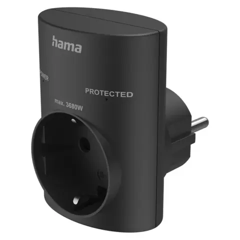 HAMA 00223325 FIP hálózati túlfeszültség védő adapter fekete