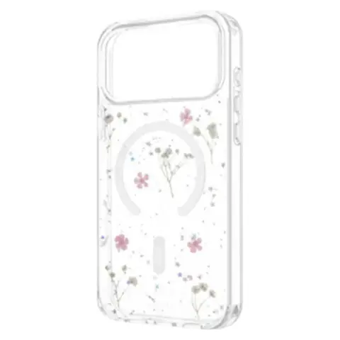 FIXED MagBloom MagSafe hátlaptok iPhone 17 Pro Max / iPhone 18 Pro Max átlátszó-virág mintás FIXBLM-1603-BP