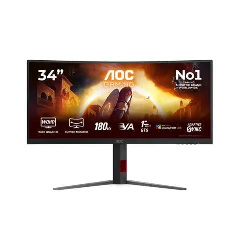 AOC Ívelt Gaming monitor 180Hz VA 34" CU34G4CA