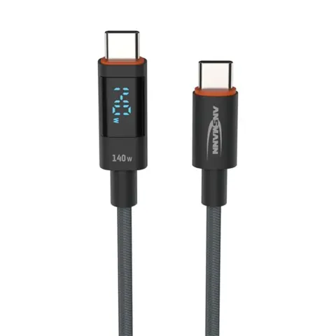ANSMANN USB 2.0 Type C polnilni/podatkovni kabel z LED-zaslonom 1.2m 1700-0176