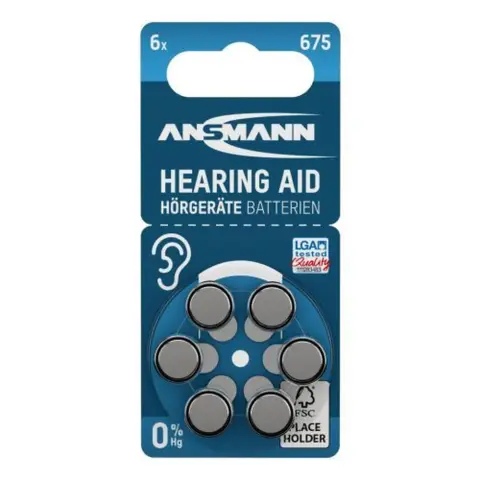 ANSMANN Hearing Aid 675 element 6kom
