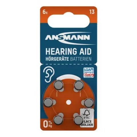 ANSMANN Hearing Aid 13 element 6kom