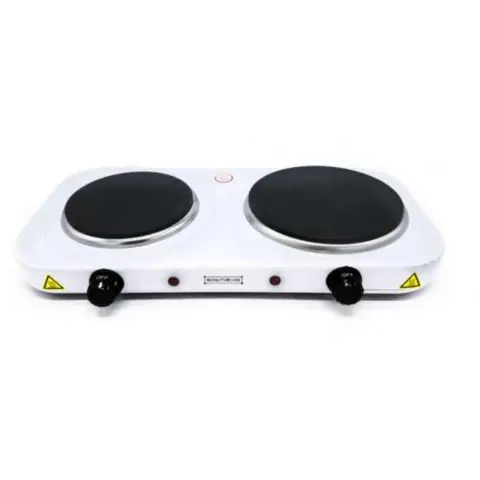 ORION Two-burner electric hot plate 2000W cast iron white OEP-W2602