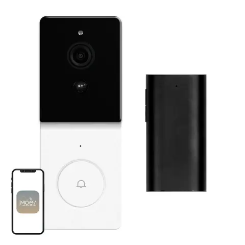 MOES Videós ajtócsengő Wi-Fi RF 433 MHz 1080p IP65 WDB-TY-B20