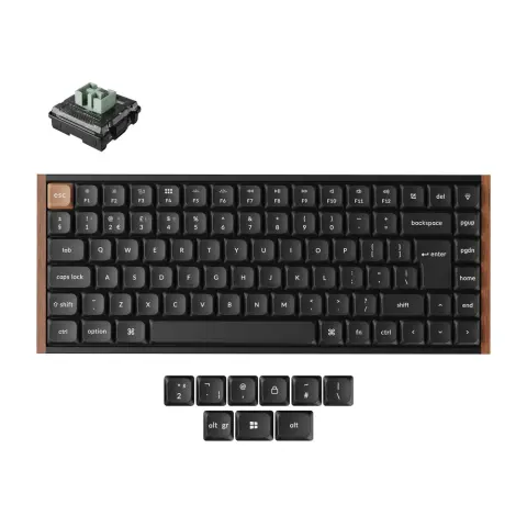 KEYCHRON K3 HE Wireless Ultra-fast Lime Magnetic Switch Magyar fekete K3H-F1Z-HU