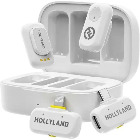 HOLLYLAND Lark A1 Combo USB-C/Lightning vezeték nélküli mikrofon elefántcsontfehér 6108