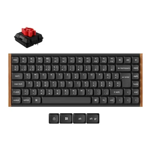KEYCHRON K3 Ultra 8K Wireless Milk POM Red Magyar fekete K3U-H1Z-HU
