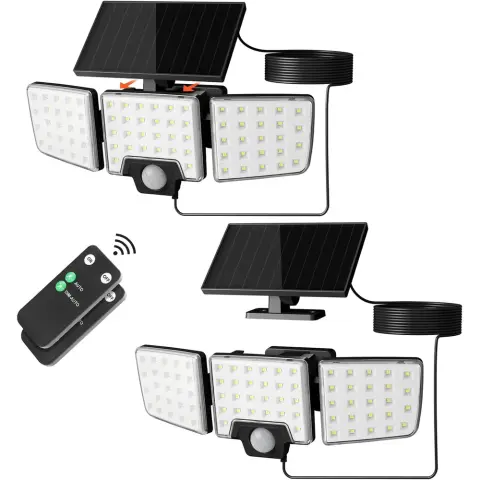 LEPRO Solar light with motion sensor 1000lm 2 pcs PR640005-DW-2
