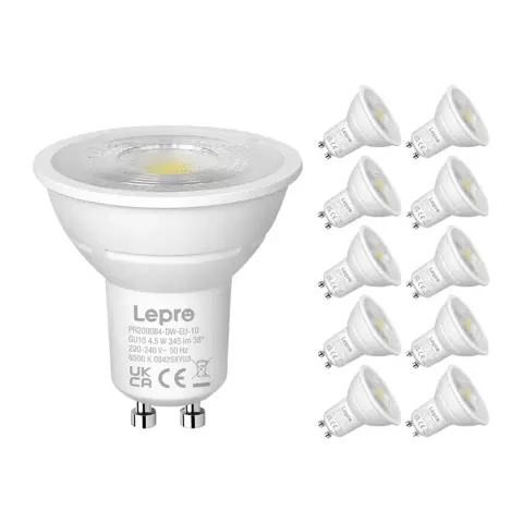 LEPRO LED izzó GU10 4.5W 6500K dimmelhető 10 db 200084-DW-EU-10