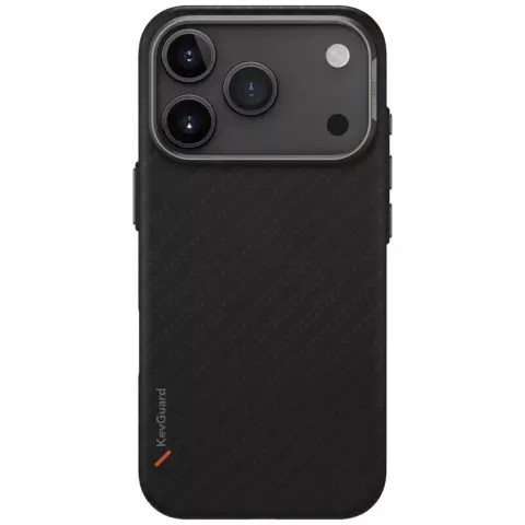 UNIQ Keva Edge MagSafe aramid tok Apple iPhone 17 Pro Max / iPhone 18 Pro Max fekete