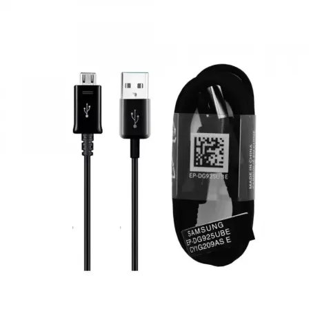 Samsung EP-DG925UBE USB / microUSB töltő- és adatkábel fekete ECO csomagolásban