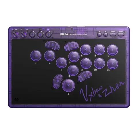 8BITDO Arcade Stick All-Button brezžični kontroler vijoličen RET00917