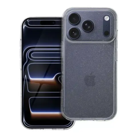CLEAR Szilikon tok iPhone 17 Pro / iPhone 18 Pro 2mm csillámos átlátszó