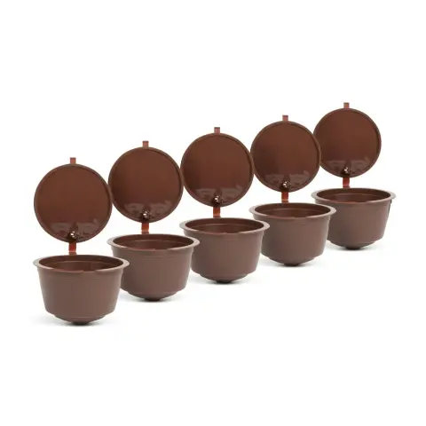 BEWELLO Újratölthető kávékapszula Dolce Gusto 5 db barna 57369