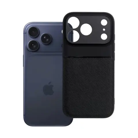 GIGAPACK Szilikon tok csíkos iPhone 17 Pro / iPhone 18 Pro fekete GP-195466